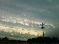 mammatus clouds over tomah wisconsin