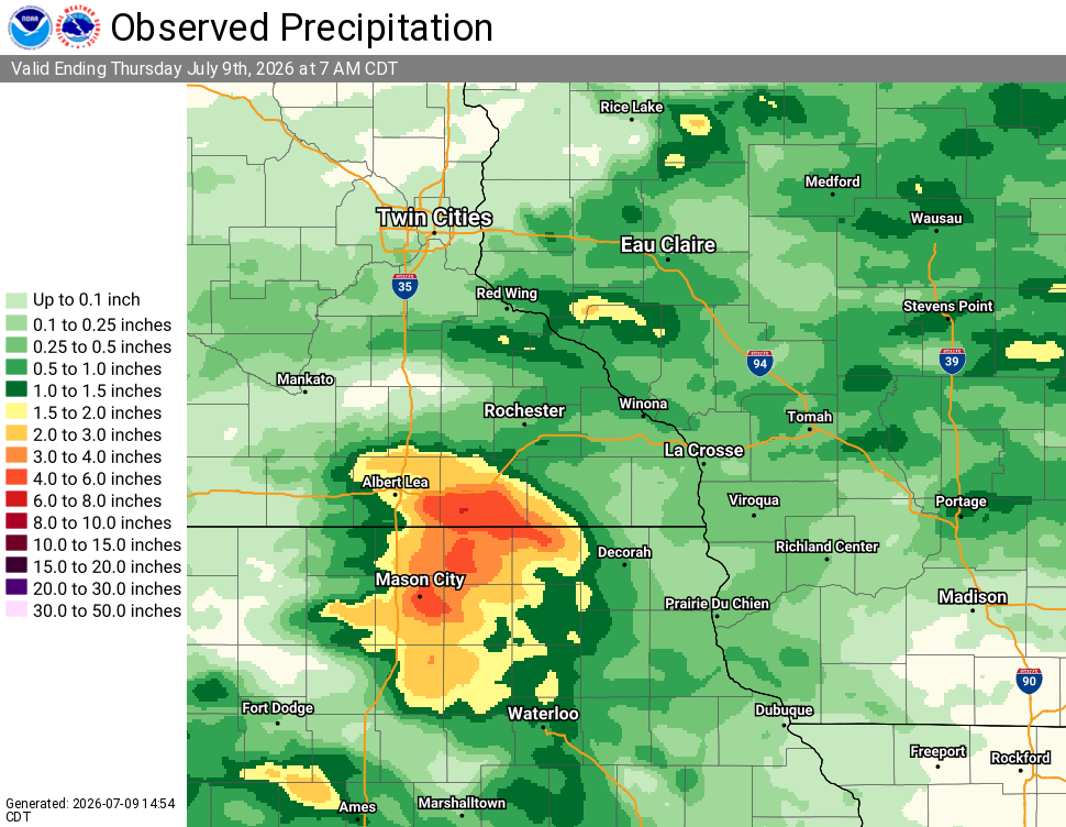 July 8 Rainfall