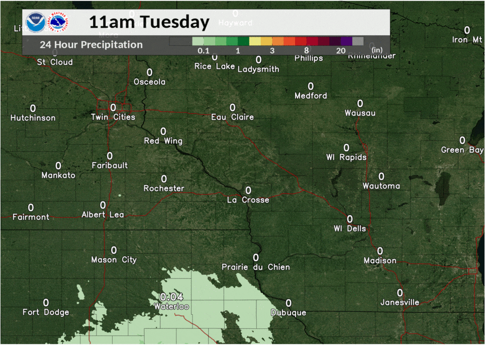 rainfall accumulation loop