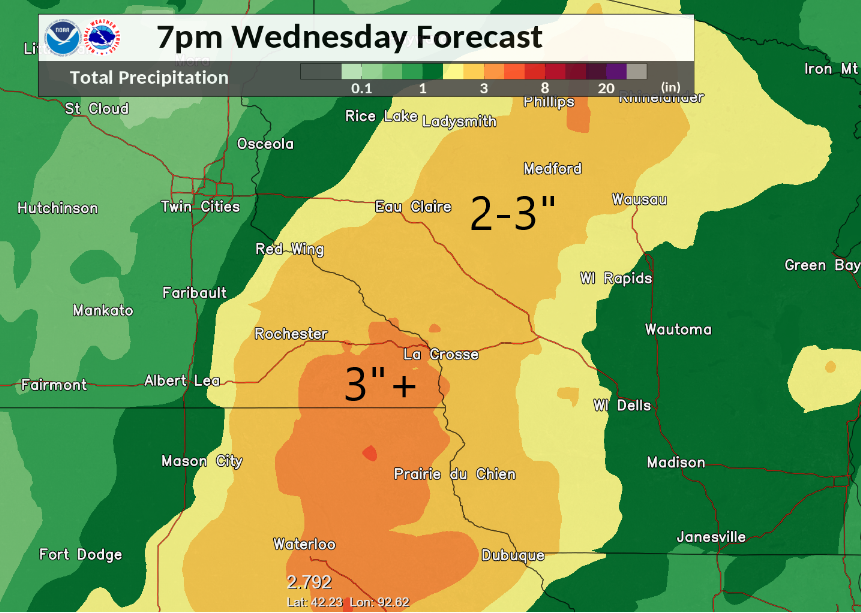 rain forecast graphic