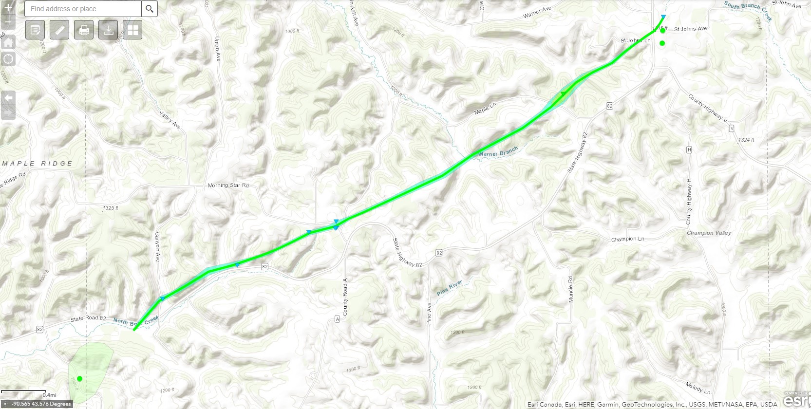 La Farge Track Map