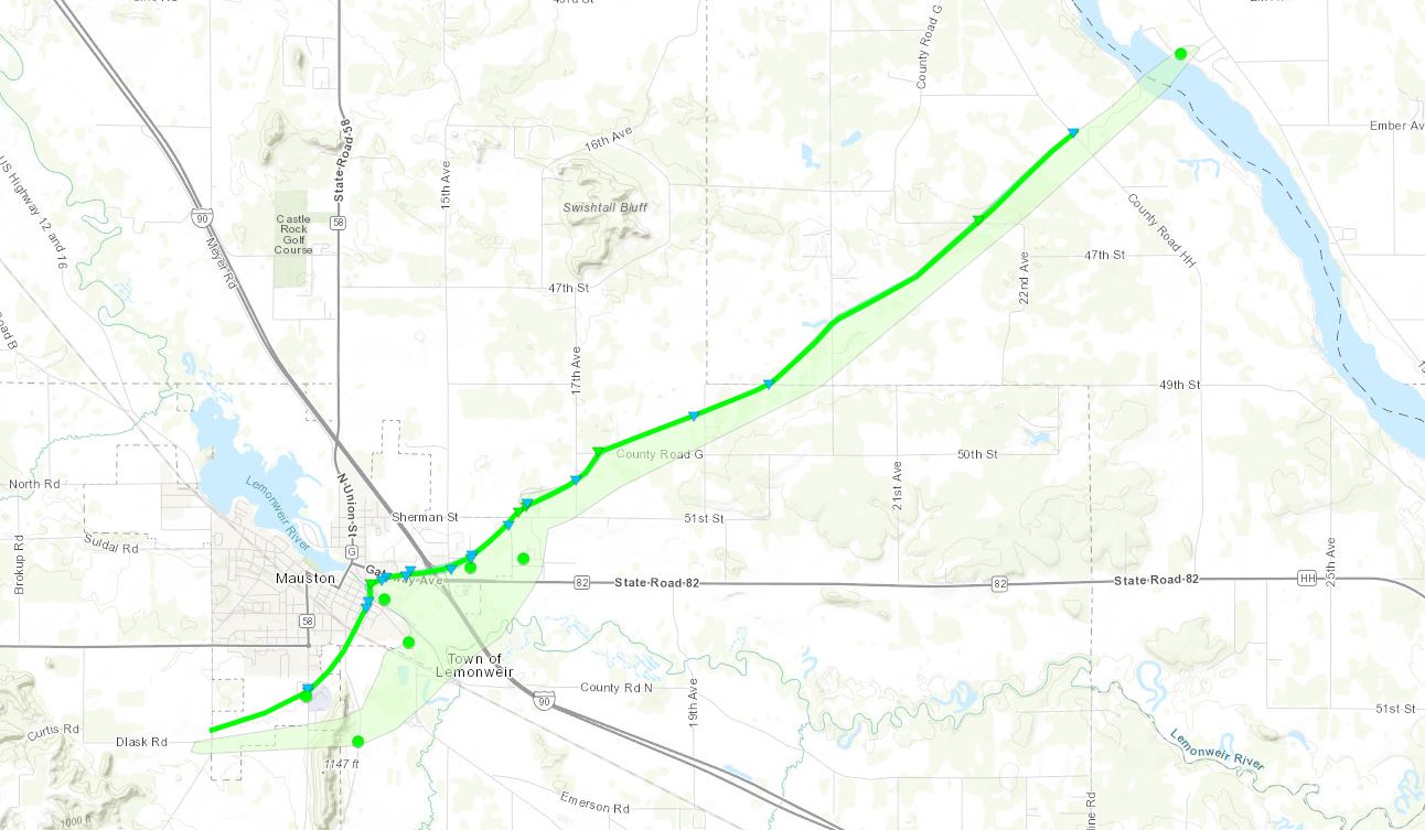 Mauston Tornado Track
