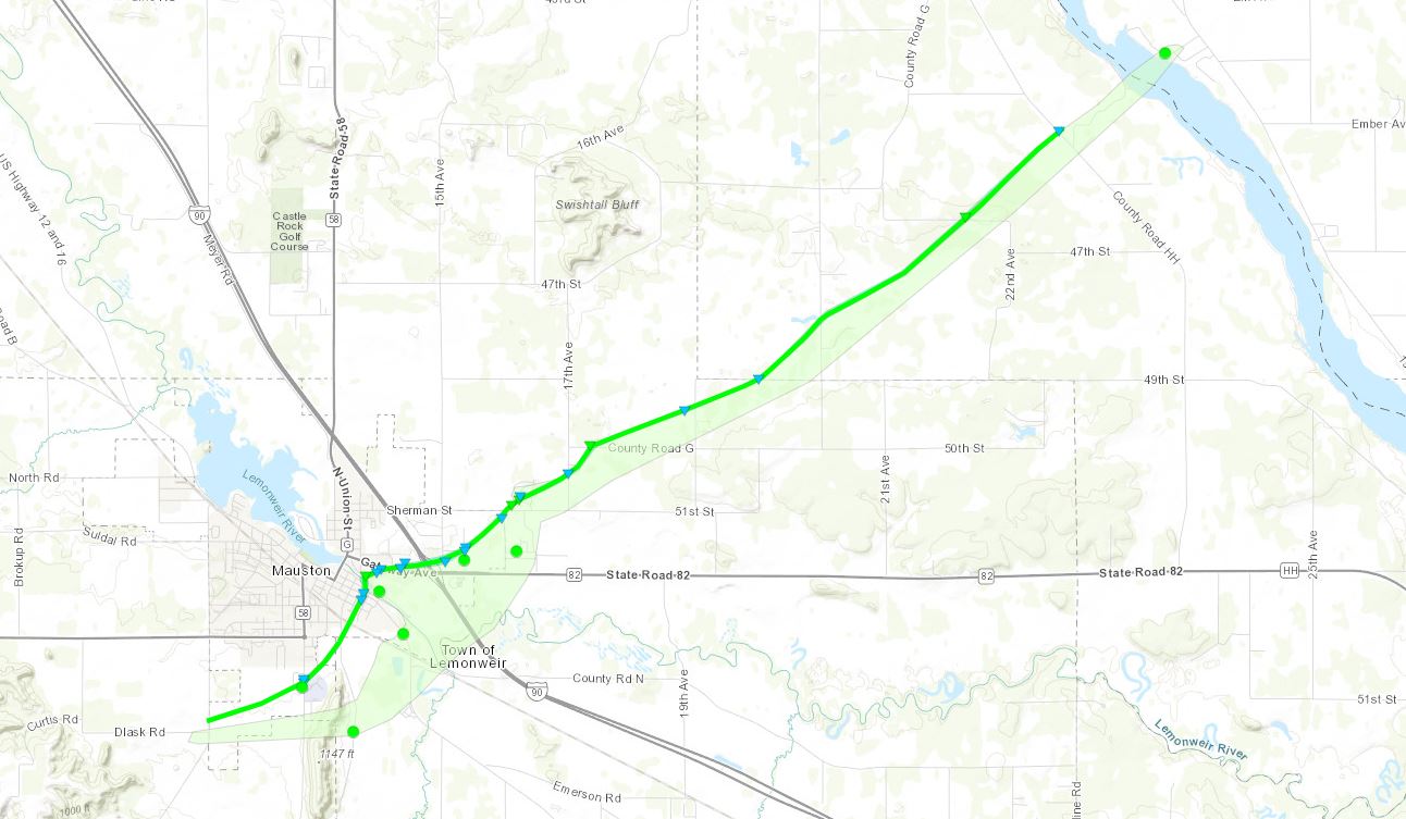 Mauston Tornado Track