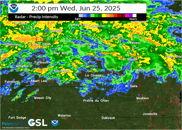 radar loop from June 25, 2025