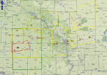 Map showing warnings from June 26-67