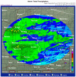 image showing radar estimated rainfall from June 26-67
