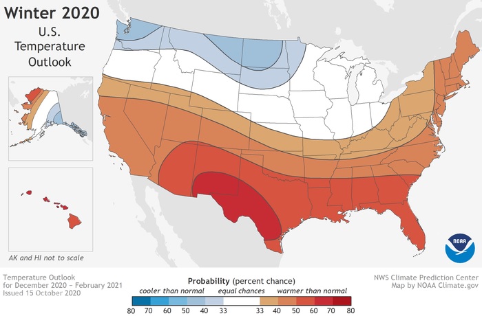2020-21 CPC Winter U.S. Temperature Outlook