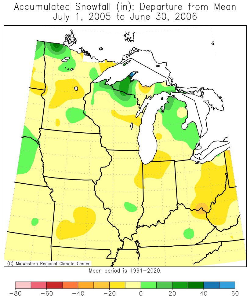 2005-06 Seasonal Snow Departures