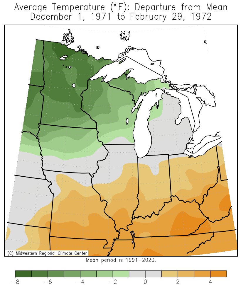 1971-72 Winter Temps Departures