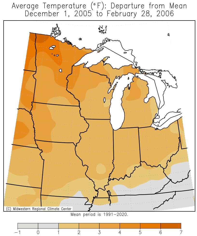 2005-06 Winter Temps Departures