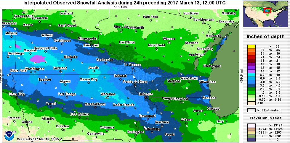 24 hour snow map