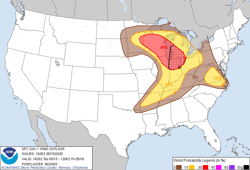 SPC Day 1 Wind Outlook