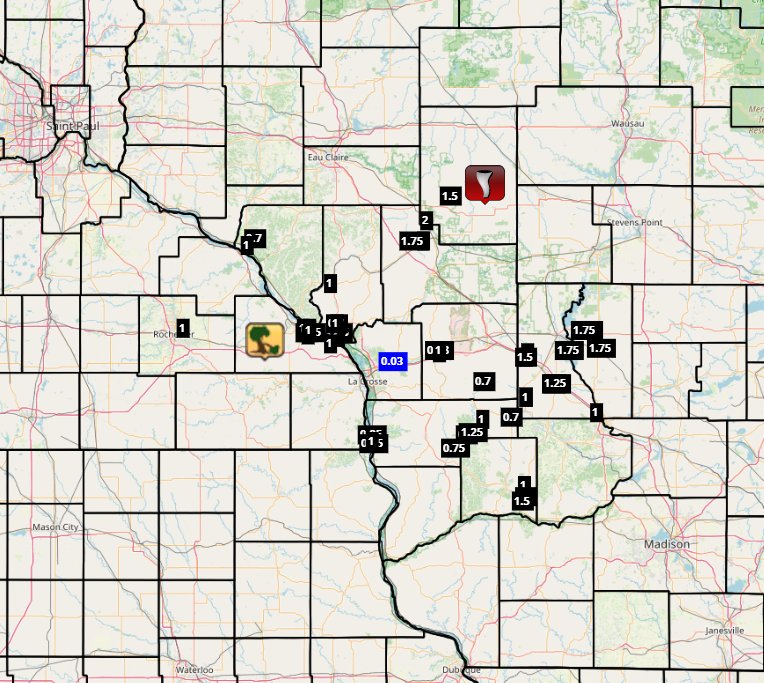 Storm reports for May 15