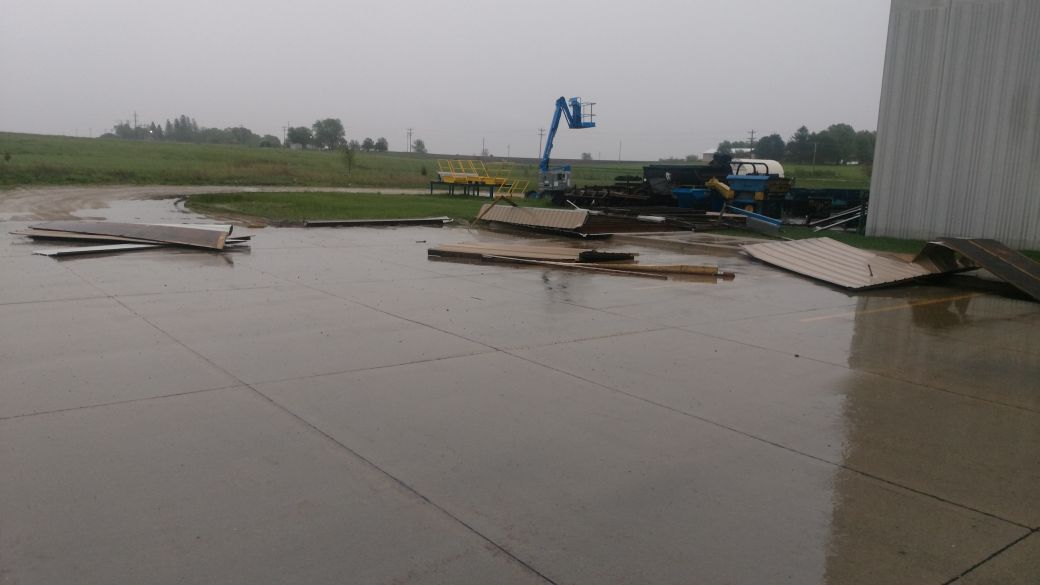 Damage in New Hampton, IA