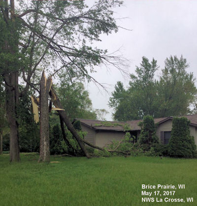 Damage in Brice Prairie, WI