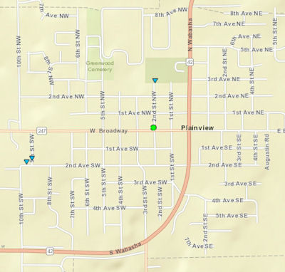 Plainview MN Tornado Track Map