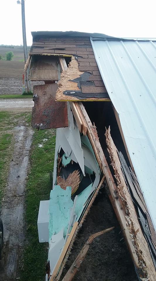 Wind Damage Near Monona, IA