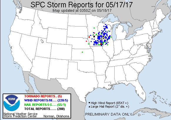 map of storm reports