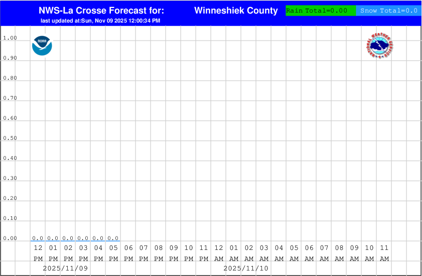 Hourly Precipitation Graphs