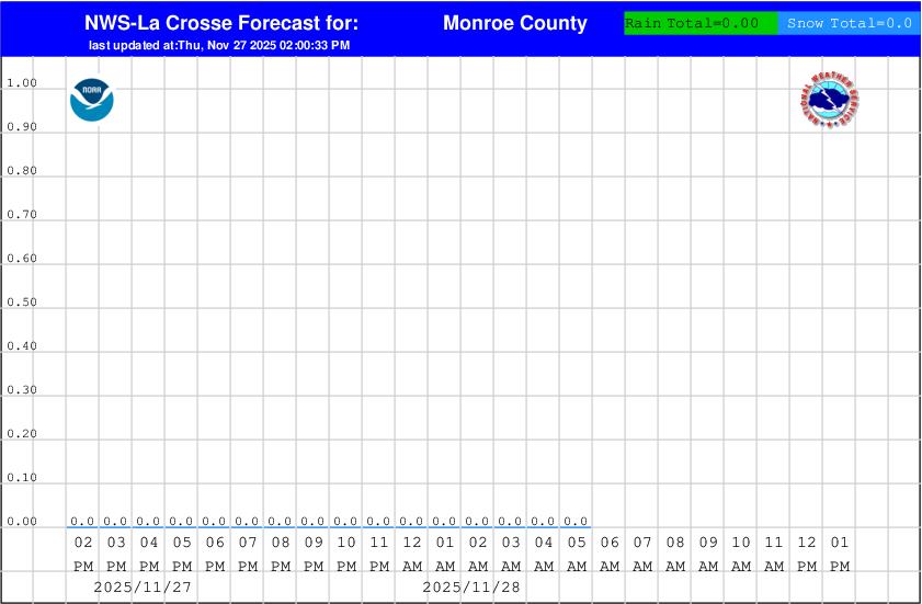 Hourly Precipitation Graphs