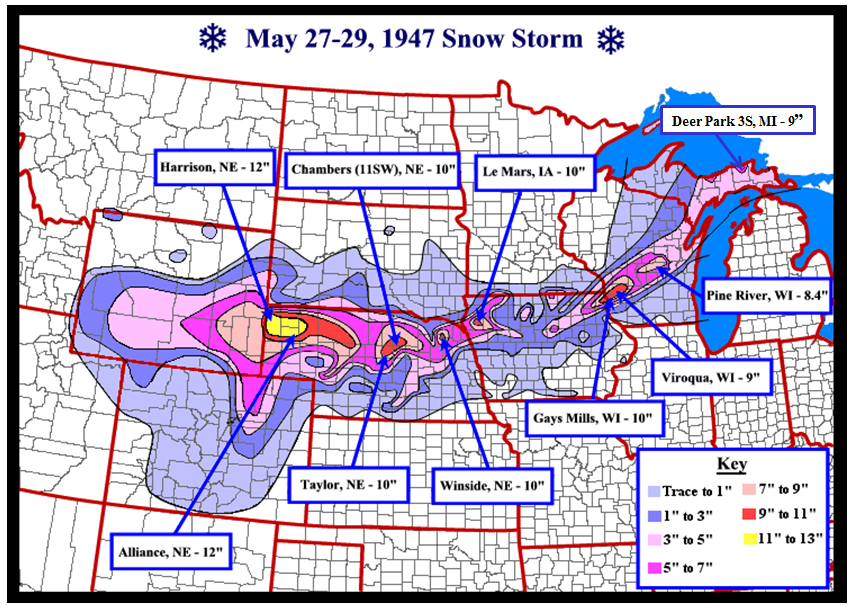 May 27-29, 1947 Snowfall
