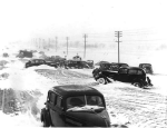 Cars stuck in snow during Armistice Day blizzard Source: Minneapolis Star Journal