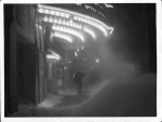 Blizzard scene in front of State Theater in Hibbing, MN.  Photographer: Al Heitman