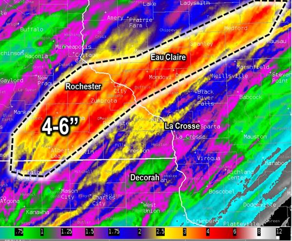 24 hour rainfall through 6 am Sep 5 2018