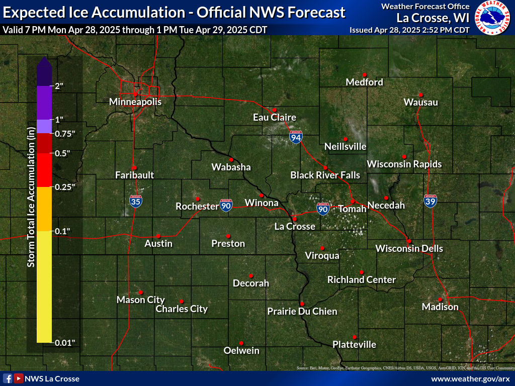 local ice accumulation forecast