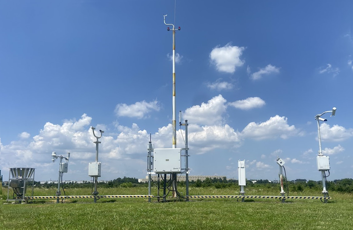 An image showing an ASOS station at a small airport.