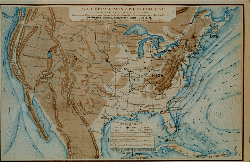 1872 War Department Weather Map