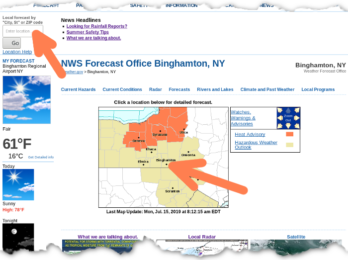 National Weather Binghamton front pag.