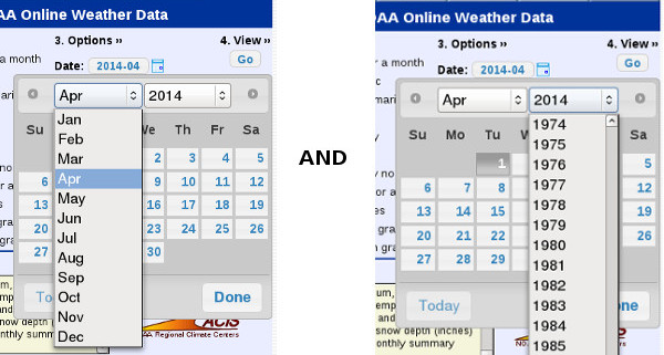 Month and Year