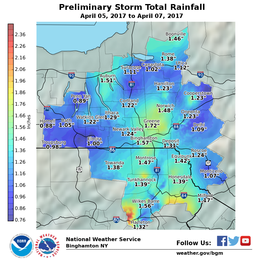 Preliminary Storm Total Rainfall 