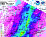 Total MPE accumulation from 8 AM EDT June 24th, 2006 8 AM EDT June 29th, 2006.