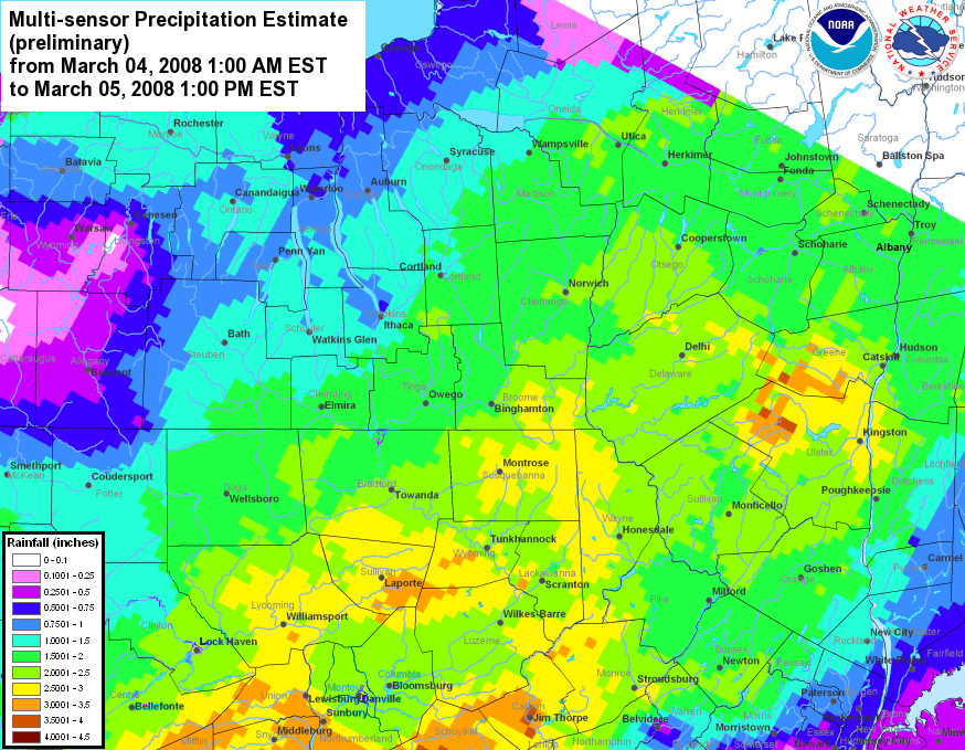 MPE rainfall map