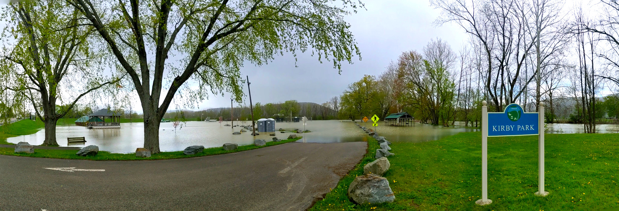 Flooding at Kirby Park in Nichols, NY