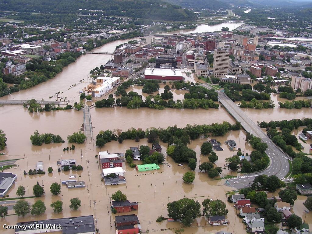 Flooding in the city of Binghamton, NY