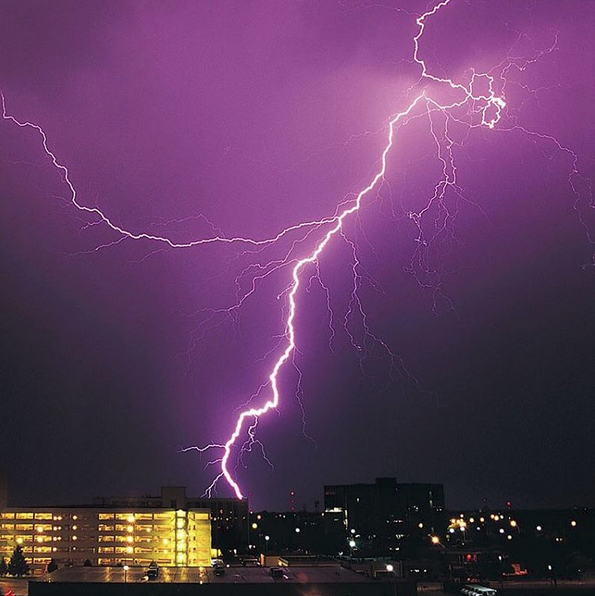 This image/photo shows lightning.