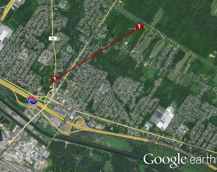 Map shows the approximate path of the tornado.
