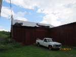 Barn roof damaged.