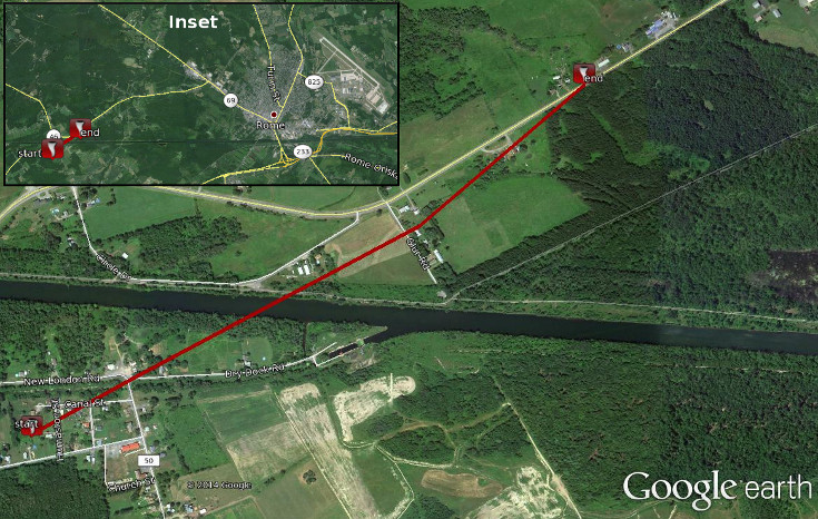 Approximate path of the tornado.