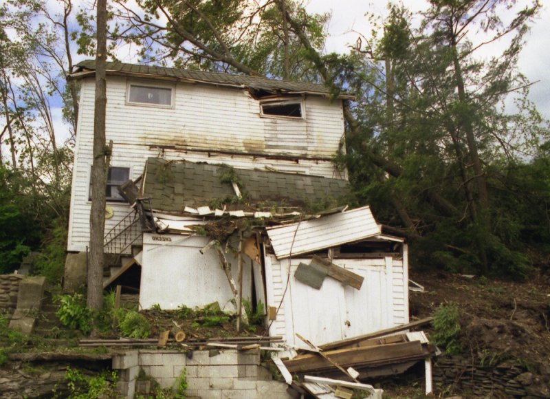 House and tree damage Lake Carey, PA area.