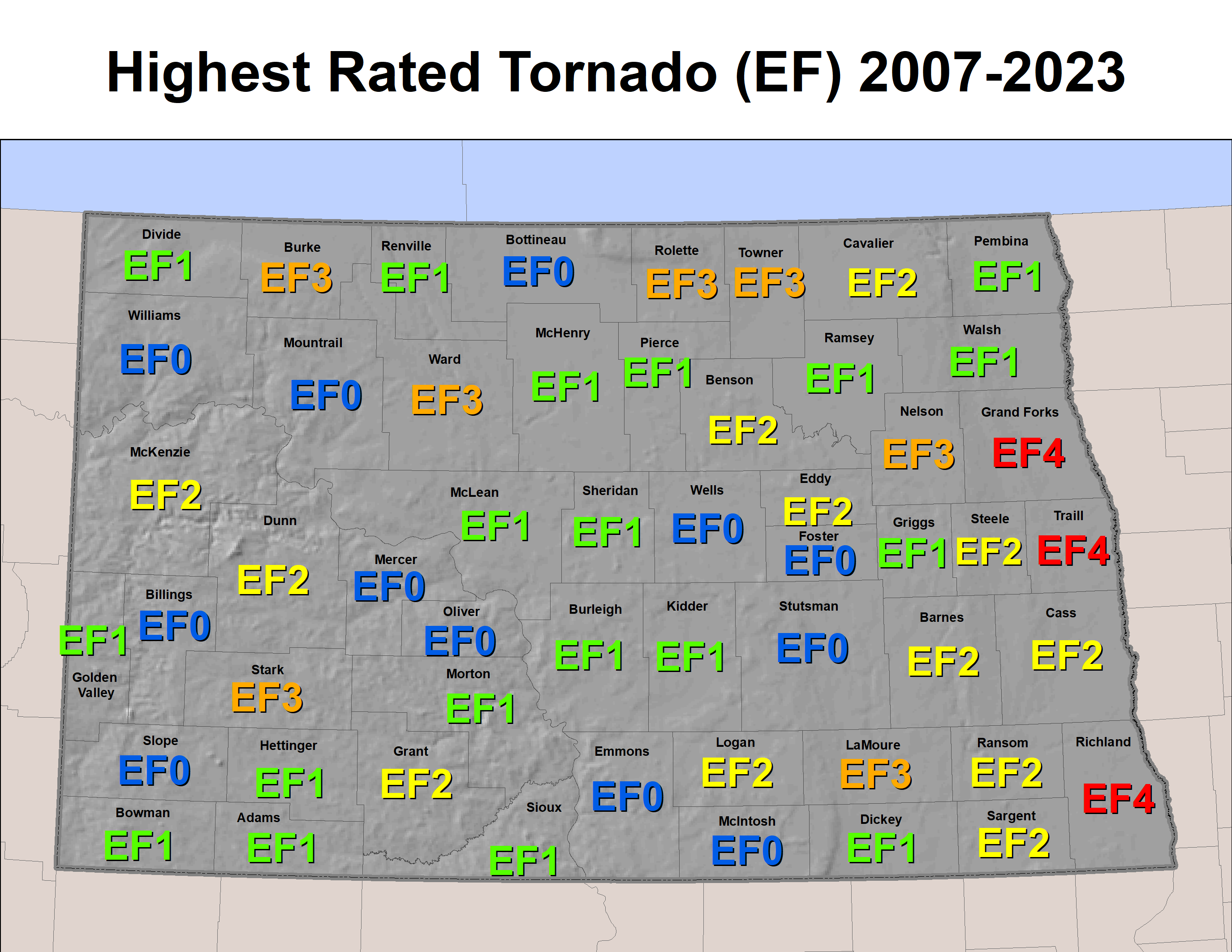 North Dakota Severe Weather History