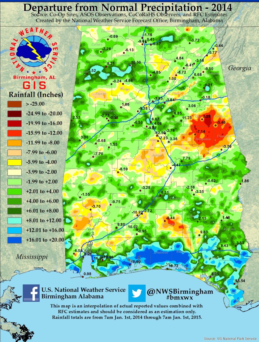 2014 Rainfall Departures Available Soon
