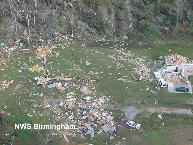 More debris, south of Alexis