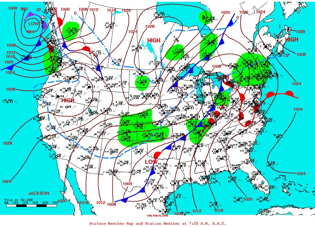 Surface Analysis Chart Depicts