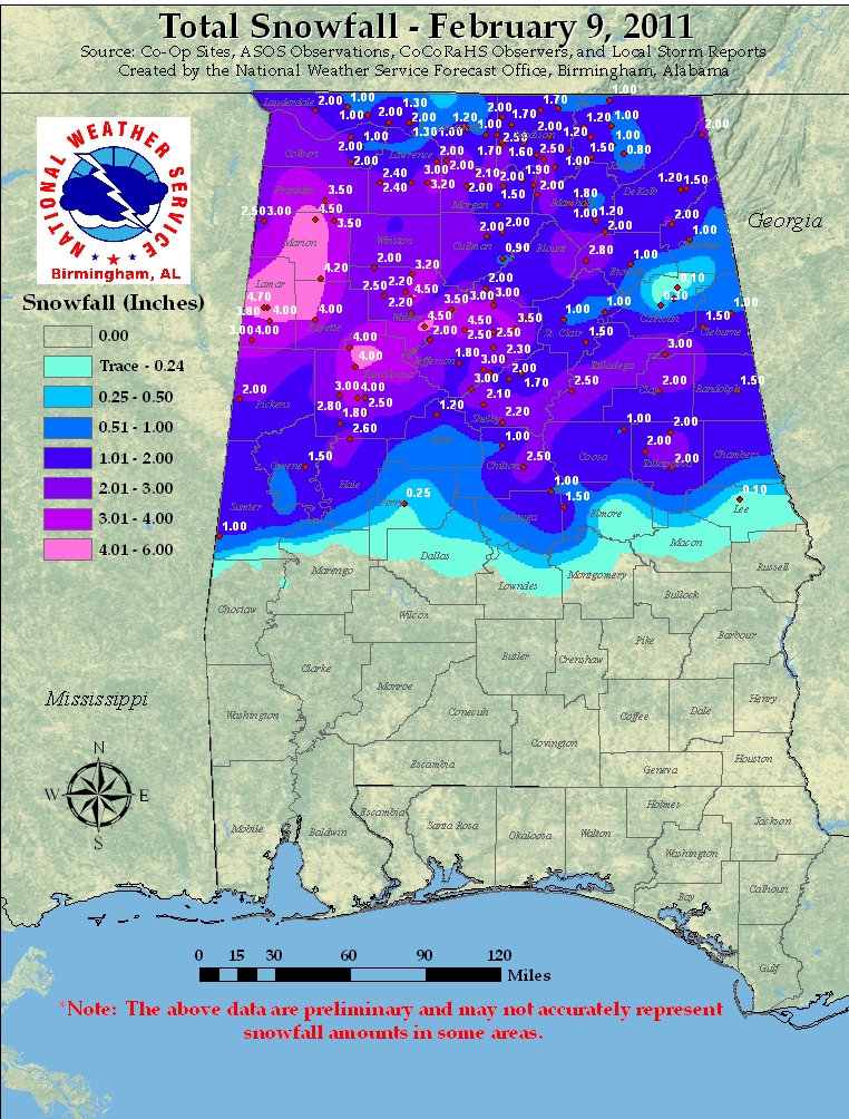 Snow and Ice Totals