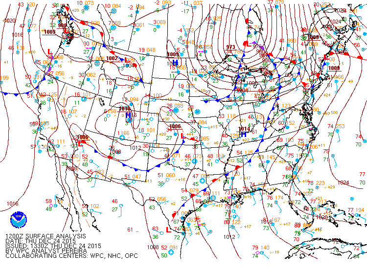 Surface Analysis at 6am Dec 24th