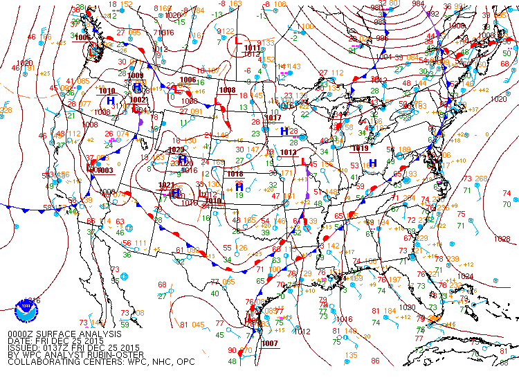 Surface Analysis at 6pm Dec 24th